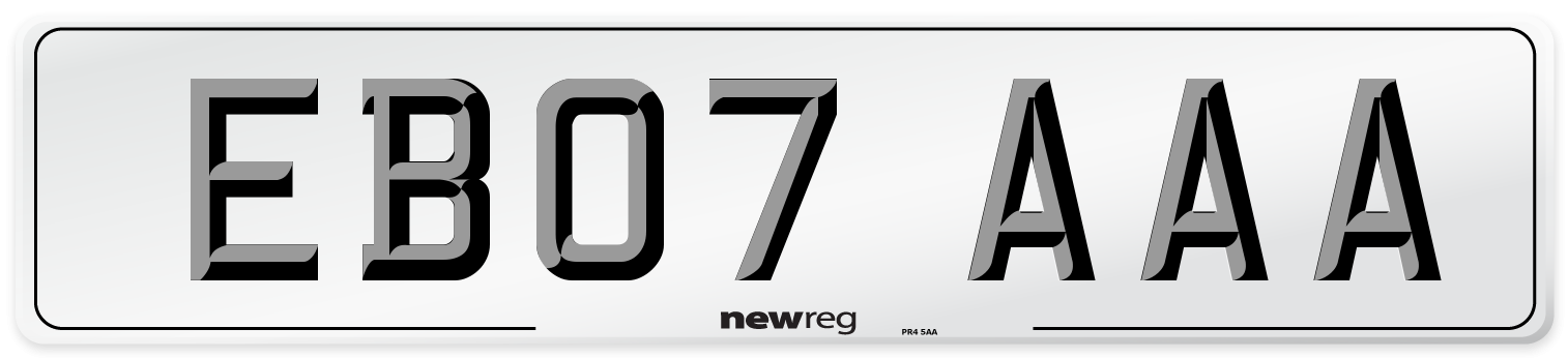EB07 AAA Number Plate from New Reg